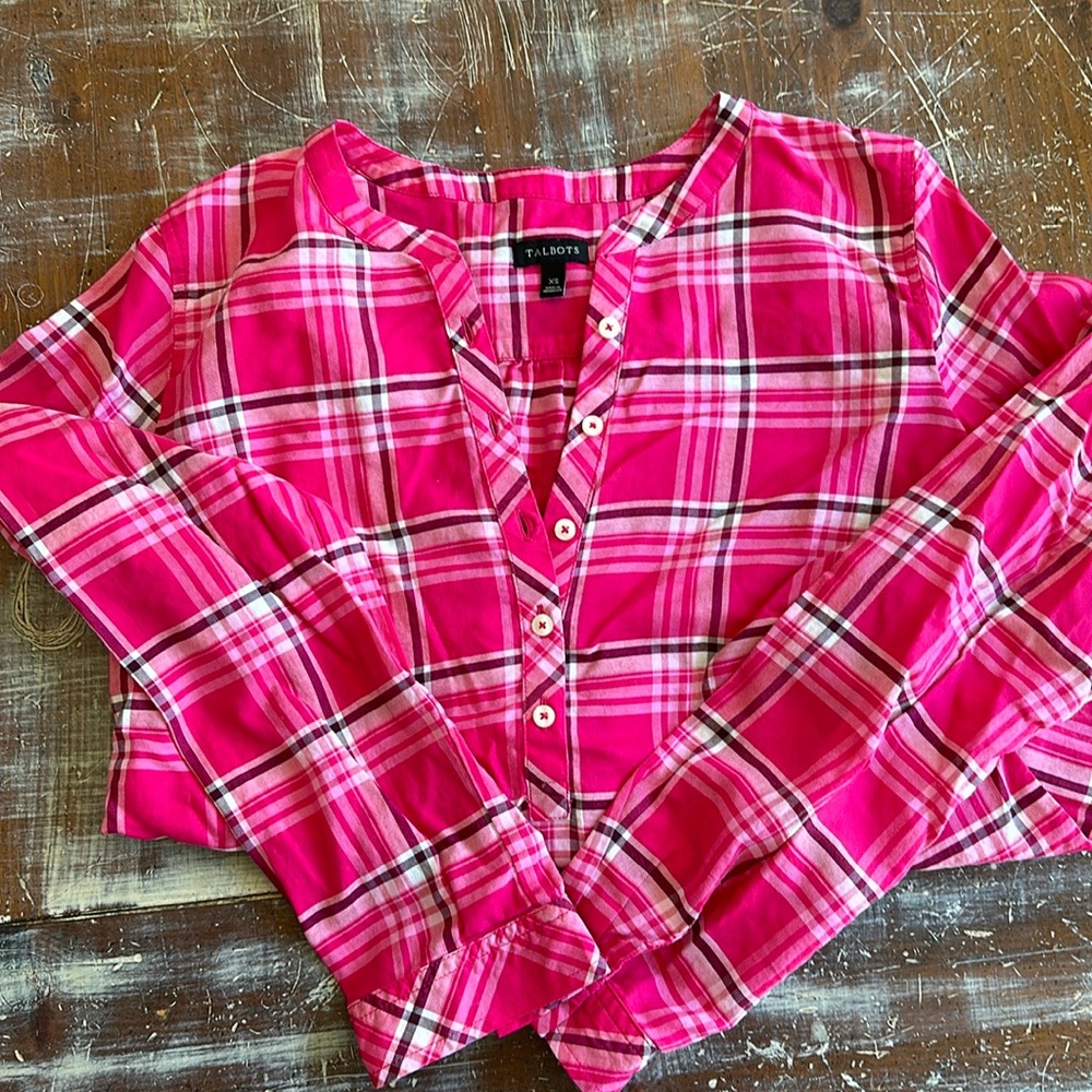 Talbots XS Woman’s Flannel Blouse